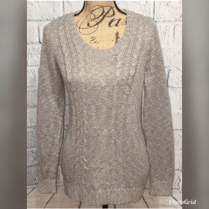 Tommy Bahama Large Gray Cableknit Sweater NWT